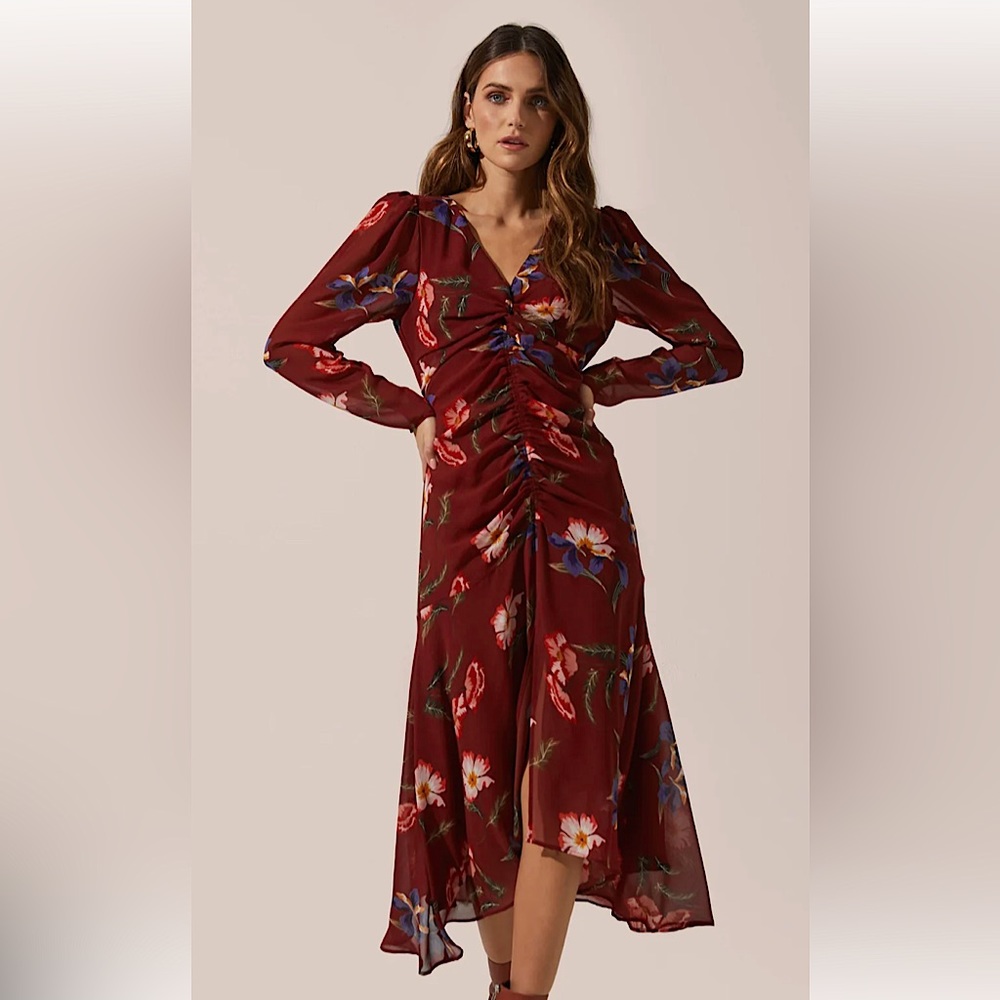 ASTR the label floral midi dress